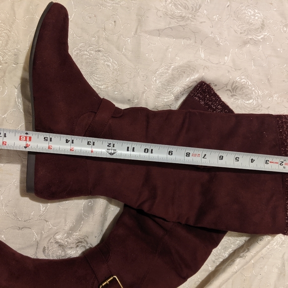 Just Fab Burgundy Boots - Picture 4 of 5